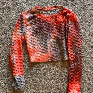 Tie dye work out shirt